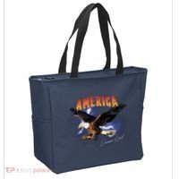 American Dreamer Bald Eagle In Action Tote Bag thumb 2
