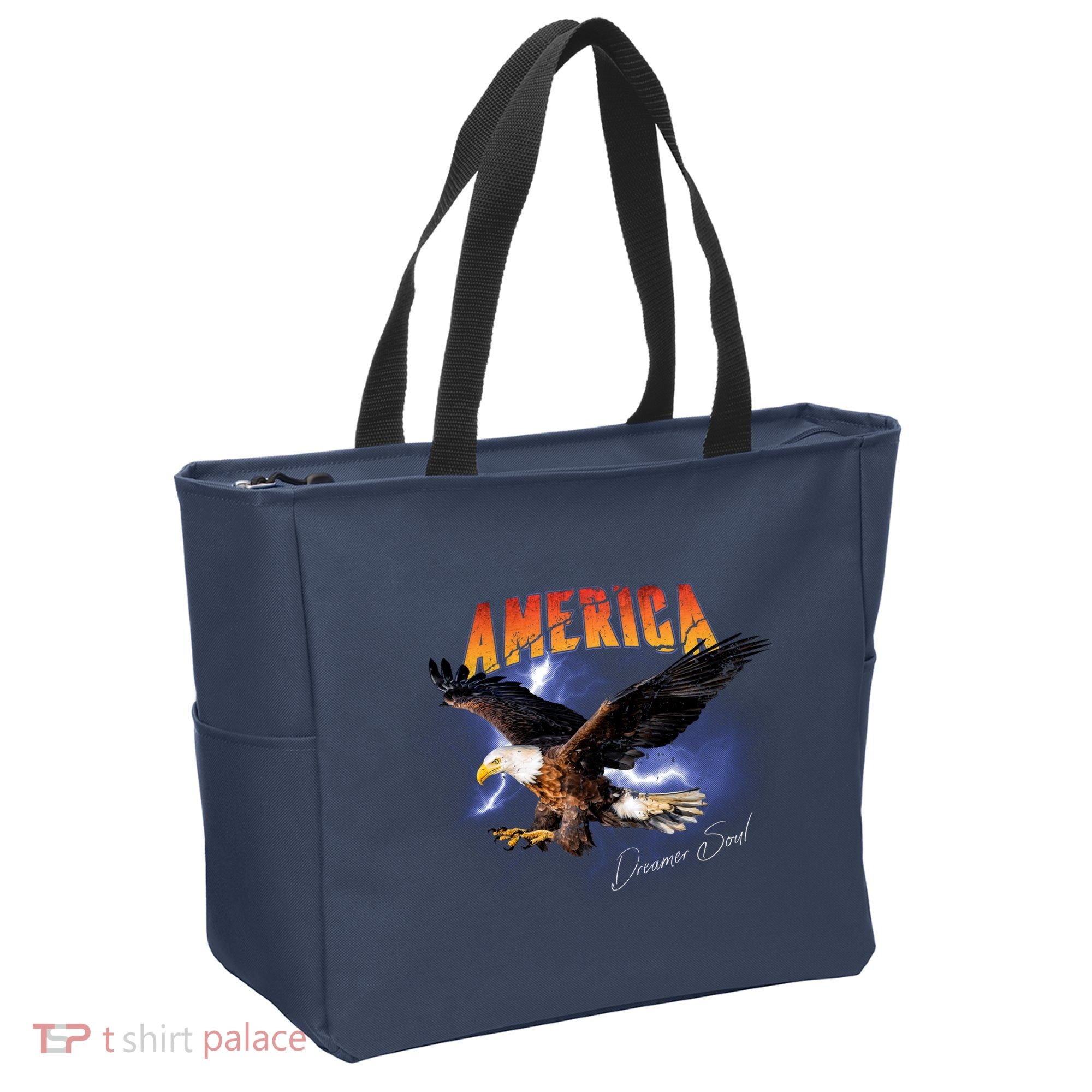 American Dreamer Bald Eagle In Action Tote Bag