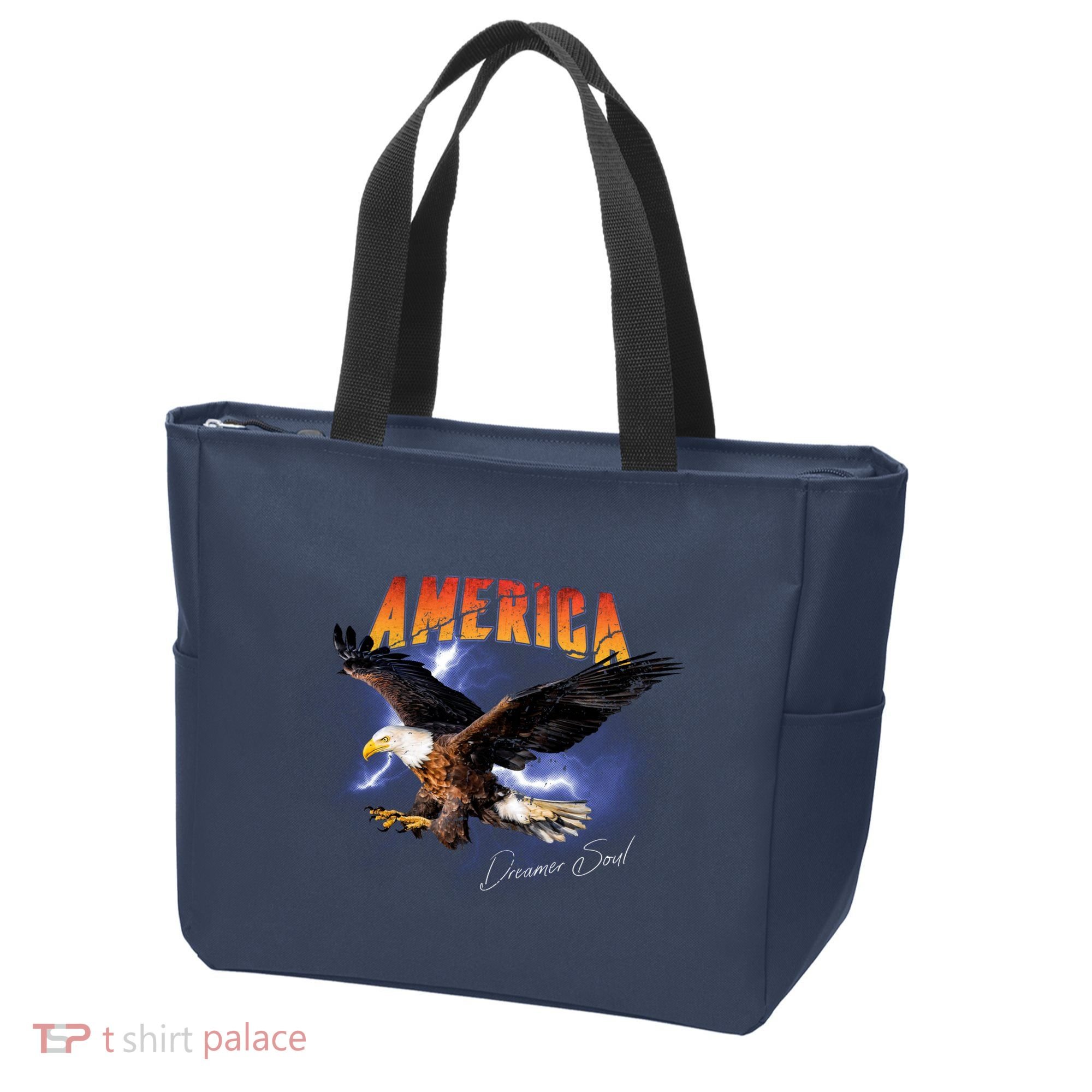 American Dreamer Bald Eagle In Action Tote Bag