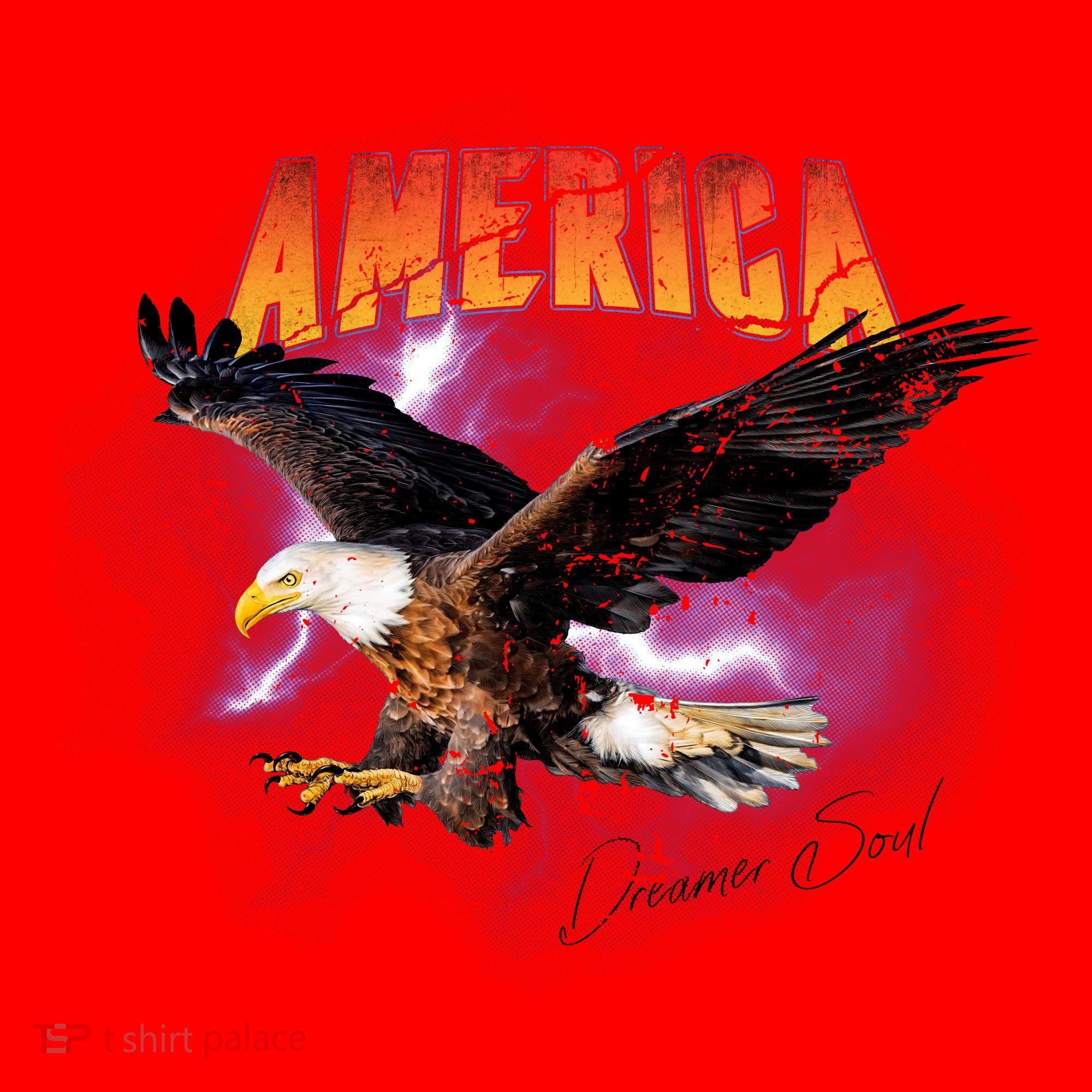 American Dreamer Bald Eagle In Action Santa Hat