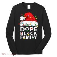 African Dope Black Family Afro Team Santa Matching Christmas Long Sleeve Shirt thumb 0