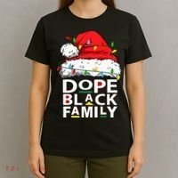 African Dope Black Family Afro Team Santa Matching Christmas T-Shirt thumb 4