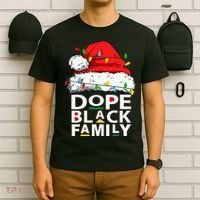 African Dope Black Family Afro Team Santa Matching Christmas T-Shirt thumb 6