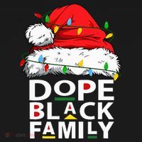 African Dope Black Family Afro Team Santa Matching Christmas Polo thumb 3