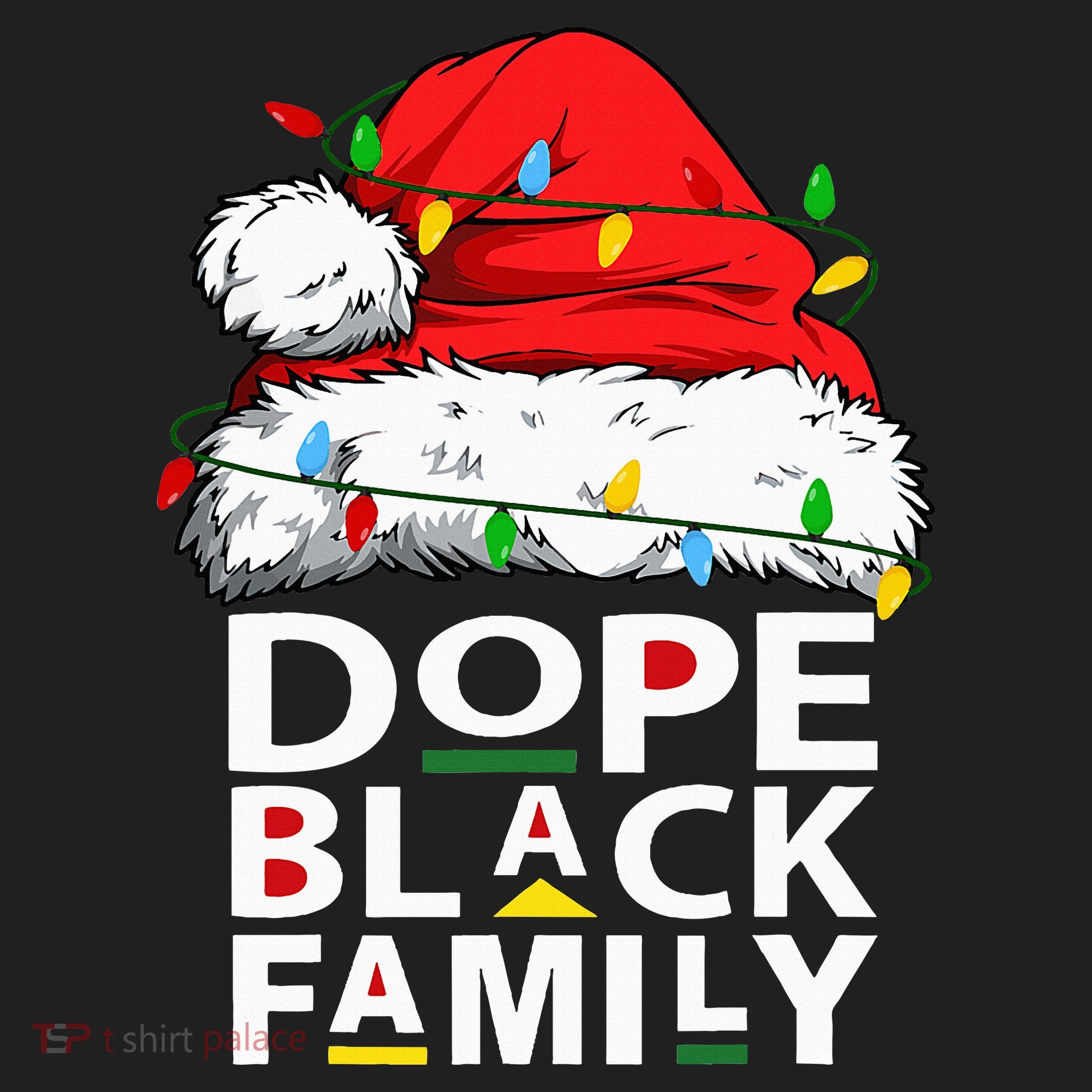 African Dope Black Family Afro Team Santa Matching Christmas Tumbler