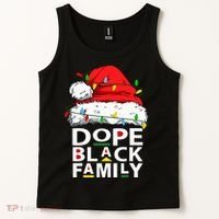 African Dope Black Family Afro Team Santa Matching Christmas Tank Top thumb 2