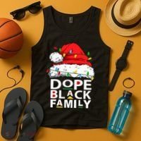 African Dope Black Family Afro Team Santa Matching Christmas Tank Top thumb 4