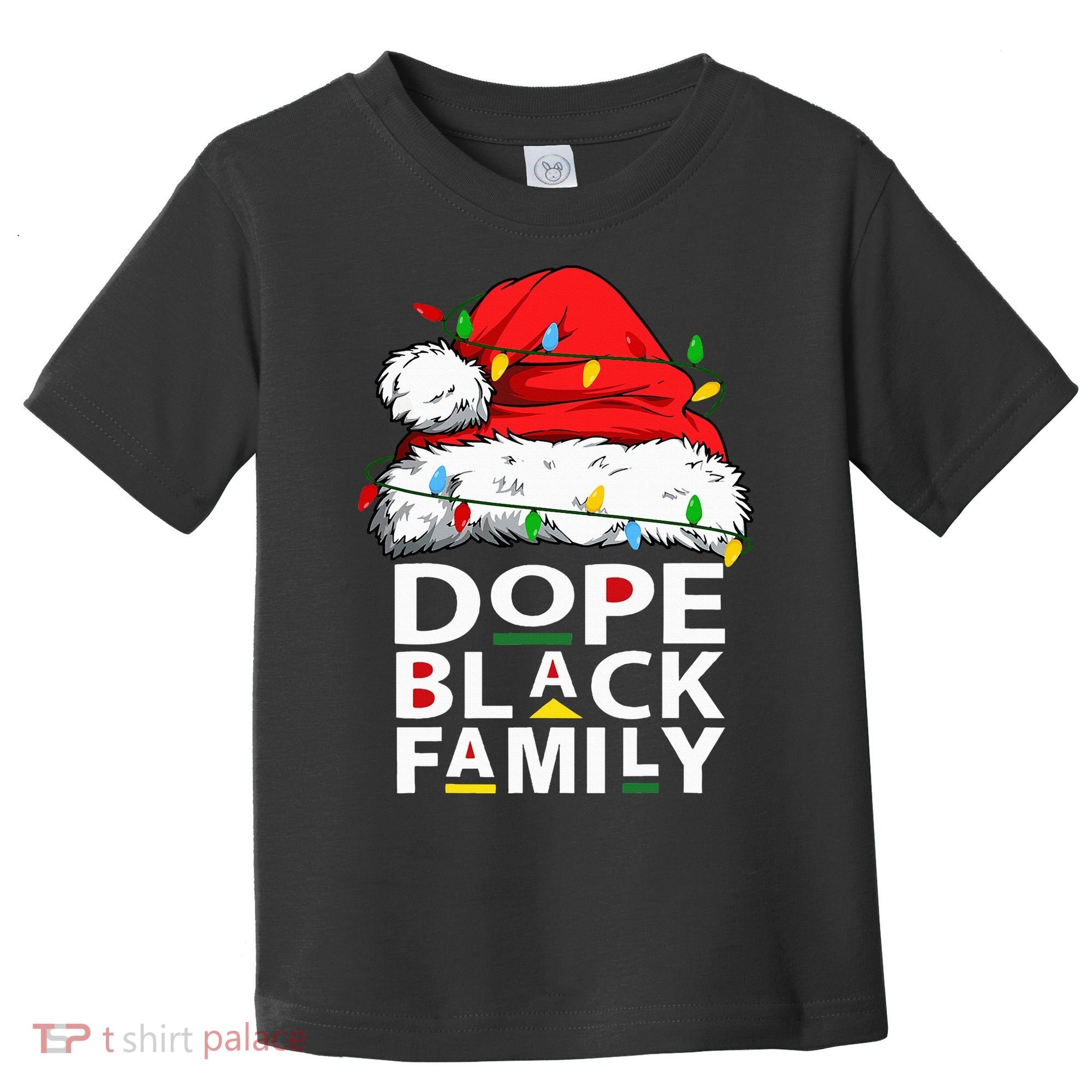 African Dope Black Family Afro Team Santa Matching Christmas Toddler T-Shirt