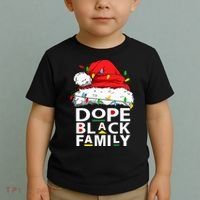 African Dope Black Family Afro Team Santa Matching Christmas Toddler T-Shirt thumb 2