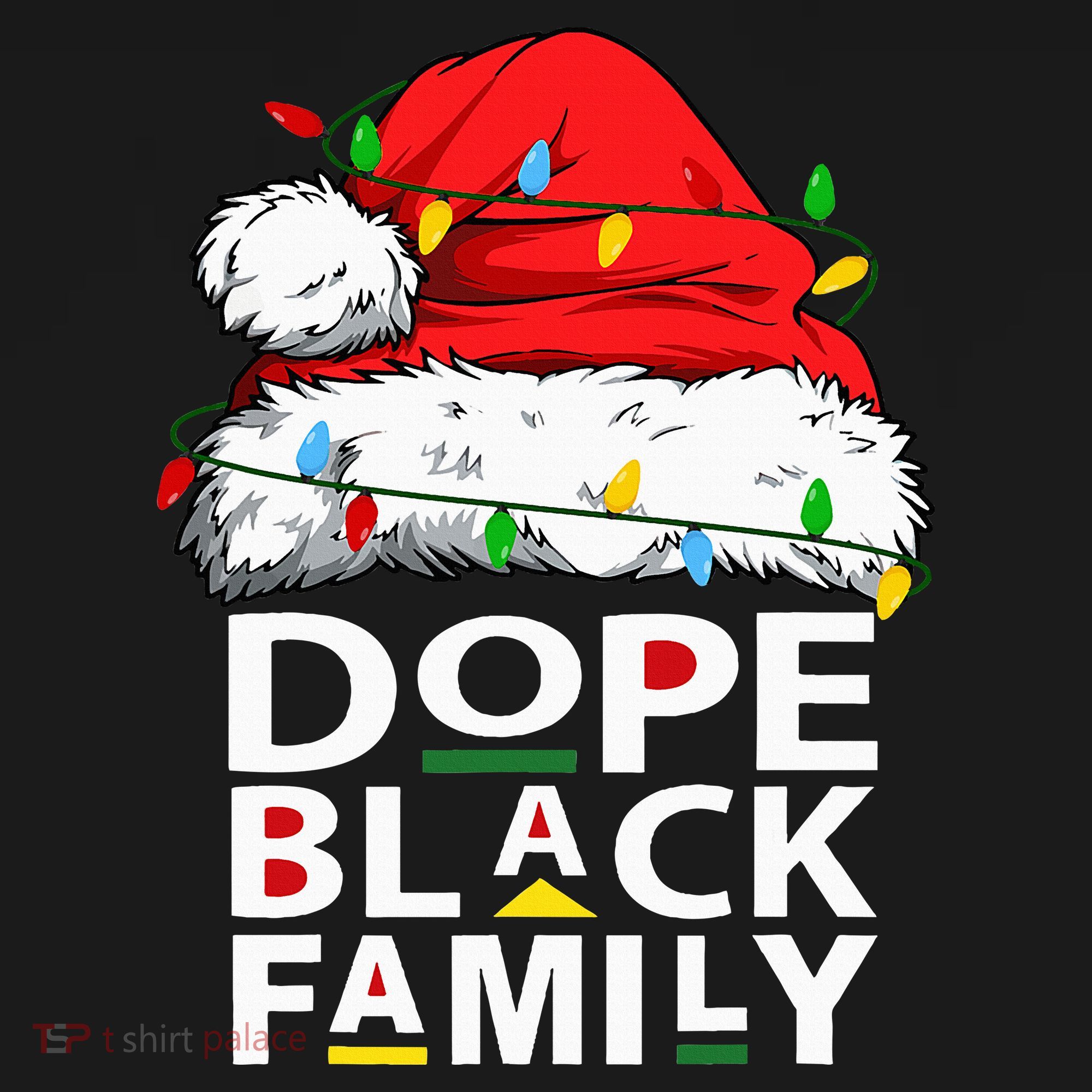 African Dope Black Family Afro Team Santa Matching Christmas Visor