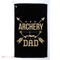 Archery Dad Bow Arrow Hunting Gift Shooting Race Golf Towel thumb 0