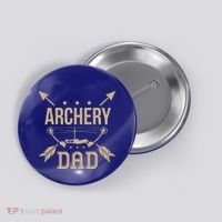 Archery Dad Bow Arrow Hunting Gift Shooting Race Button thumb 0