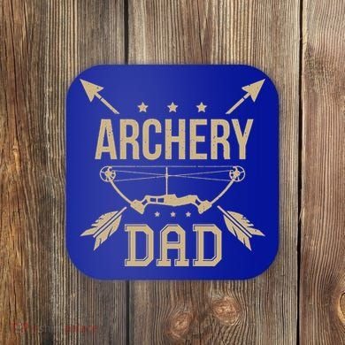 Archery Dad Bow Arrow Hunting Gift Shooting Race Coaster