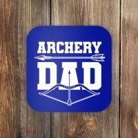 Archery Dad Bow And Arrow Father's Day Archer Great Gift Coaster thumb 0