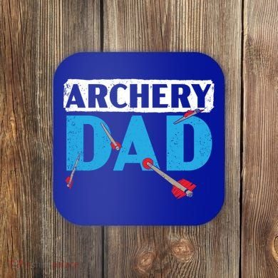 Archery Dad Bow Arrow Shooting Sport Archer Fathers Day Gift Coaster