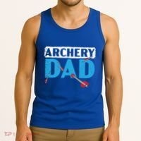 Archery Dad Bow Arrow Shooting Sport Archer Fathers Day Gift Tank Top thumb 3