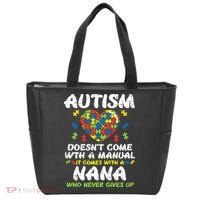 Autism Doesnt Come With Manual Nana Awareness Grandma Tote Bag thumb 0