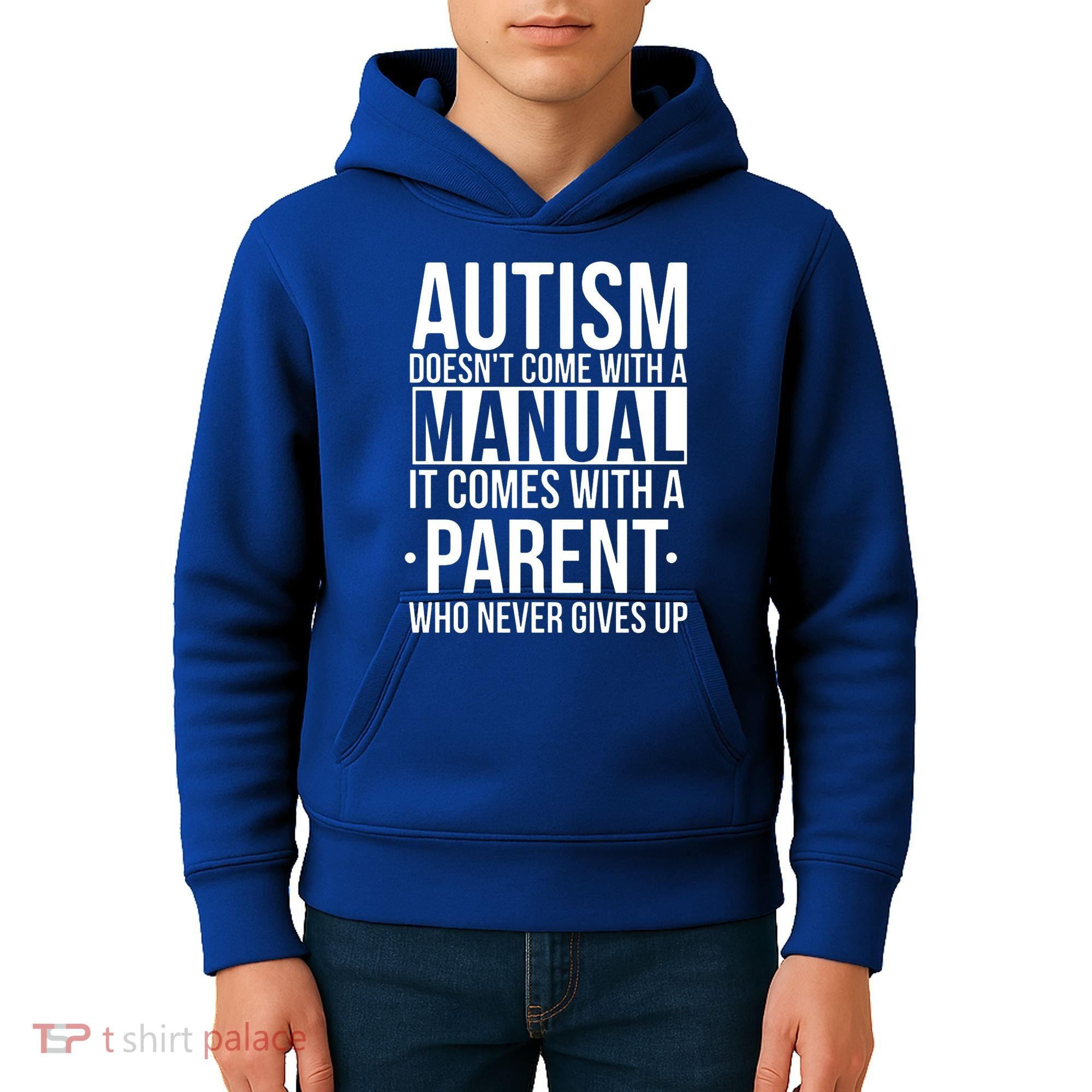 Autism Doesnt Come With A Manual It Comes With A Parent Who Never Gives Up Kids Hoodie