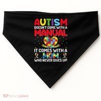 Autism Doesn't Come With A Manual Autism Awareness Support USA-Made Doggie Bandana thumb 0