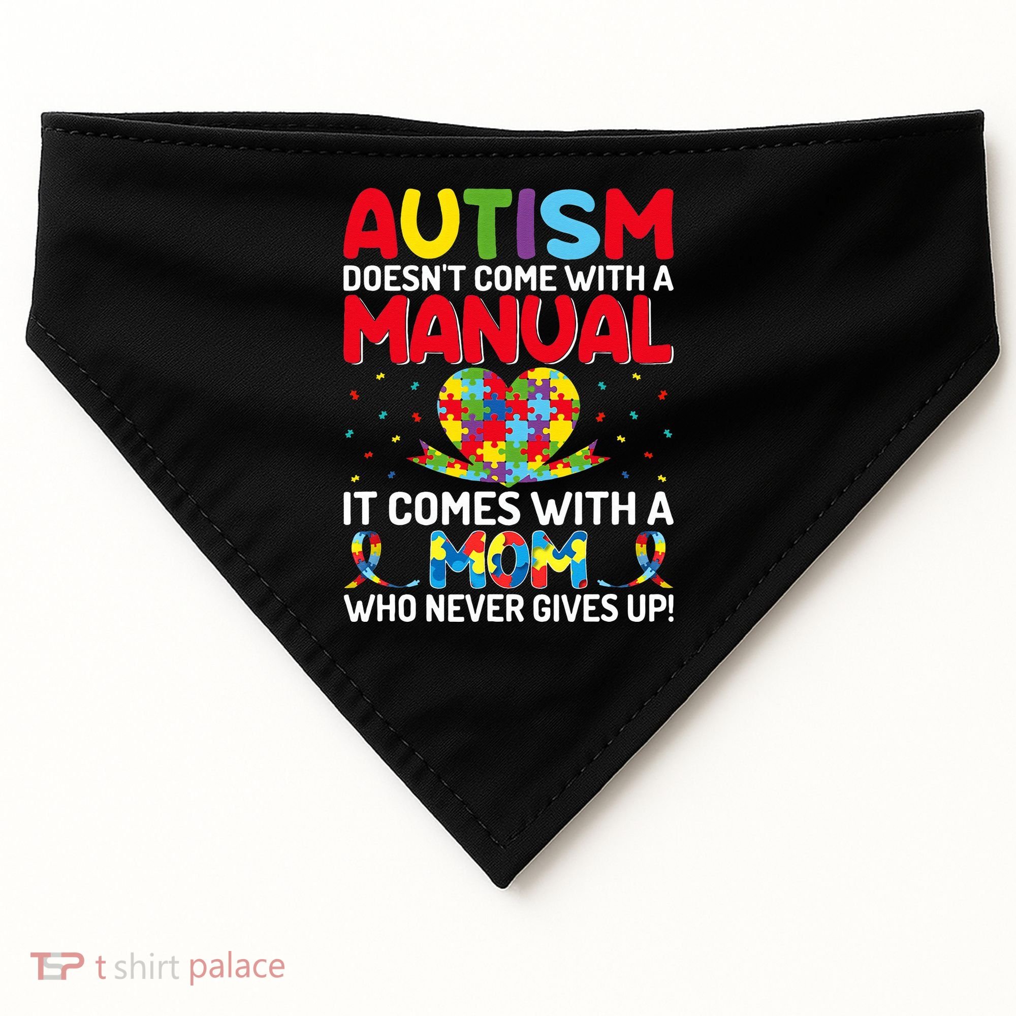 Autism Doesn't Come With A Manual Autism Awareness Support USA-Made Doggie Bandana
