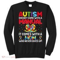 Autism Doesn't Come With A Manual Autism Awareness Support Sweatshirt thumb 0