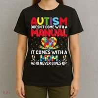 Autism Doesn't Come With A Manual Autism Awareness Support T-Shirt thumb 4