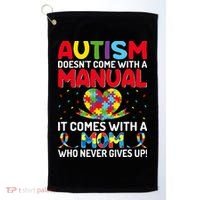 Autism Doesn't Come With A Manual Autism Awareness Support Golf Towel thumb 0