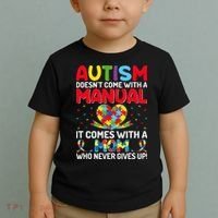 Autism Doesn't Come With A Manual Autism Awareness Support Toddler T-Shirt thumb 2