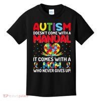 Autism Doesn't Come With A Manual Autism Awareness Support Kids T-Shirt thumb 0
