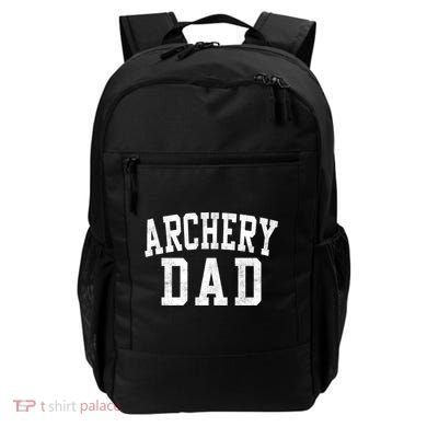 Archery Dad Classic Bold Font FatherS Day Daddy Backpack