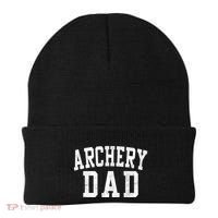 Archery Dad Classic Bold Font FatherS Day Daddy Beanie thumb 0