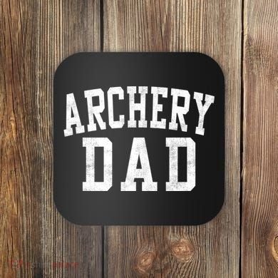 Archery Dad Classic Bold Font FatherS Day Daddy Coaster