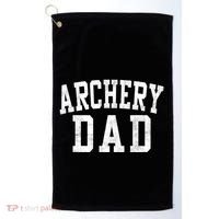 Archery Dad Classic Bold Font FatherS Day Daddy Golf Towel thumb 0
