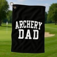 Archery Dad Classic Bold Font FatherS Day Daddy Golf Towel thumb 1