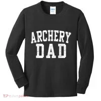 Archery Dad Classic Bold Font FatherS Day Daddy Kids Long Sleeve Shirt thumb 0
