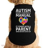 Autism Doesn't Come With A Manual Autism Mom Dad Doggie Tank thumb 0