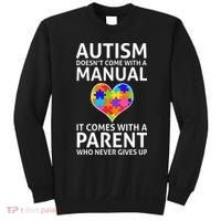 Autism Doesn't Come With A Manual Autism Mom Dad Sweatshirt thumb 0