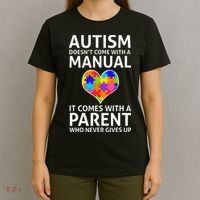 Autism Doesn't Come With A Manual Autism Mom Dad T-Shirt thumb 4