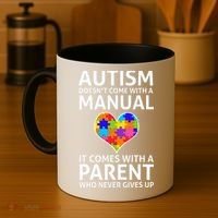 Autism Doesn't Come With A Manual Autism Mom Dad Coffee Mug thumb 4