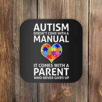 Autism Doesn't Come With A Manual Autism Mom Dad Coaster thumb 0