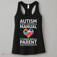 Autism Doesn't Come With A Manual Autism Mom Dad Women's Tank Top thumb 3