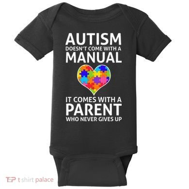 Autism Doesn't Come With A Manual Autism Mom Dad Baby Bodysuit