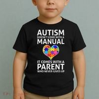Autism Doesn't Come With A Manual Autism Mom Dad Toddler T-Shirt thumb 2