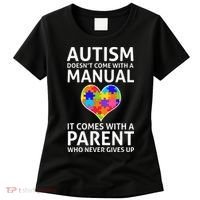 Autism Doesn't Come With A Manual Autism Mom Dad Women's T-Shirt thumb 0