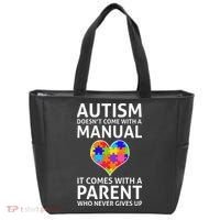 Autism Doesn't Come With A Manual Autism Mom Dad Tote Bag thumb 0