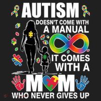 Autism Doesn't Come With A Manual It Comes With A Mom Who Never Gives Up Beanie thumb 2