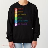 Autism Definitions Chart Special Ed Teacher Neurodiversity Women's Sweatshirt thumb 0