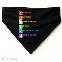 Autism Definitions Chart Special Ed Teacher Neurodiversity USA-Made Doggie Bandana thumb 0