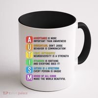 Autism Definitions Chart Special Ed Teacher Neurodiversity Coffee Mug thumb 1