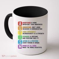 Autism Definitions Chart Special Ed Teacher Neurodiversity Coffee Mug thumb 0